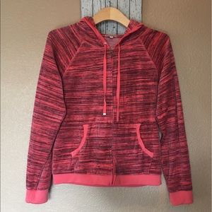 Juicy Couture Pink Striped Hoodie Sweater